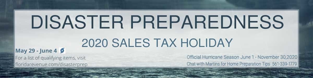 Disaster Hurricane Preparedness No Tax Page Banner FLPalmBeach Martin Group Real Estate1200x300 Image