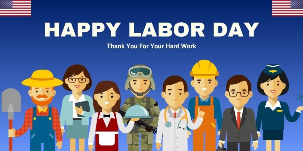Happy Labor Day Palm Beach County Florida Activities Clipart of Workers