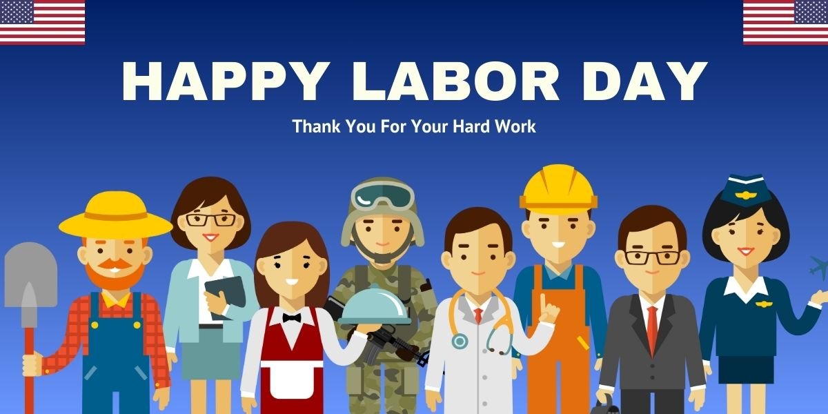 Happy Labor Day Palm Beach County Florida Activities Clipart of Workers