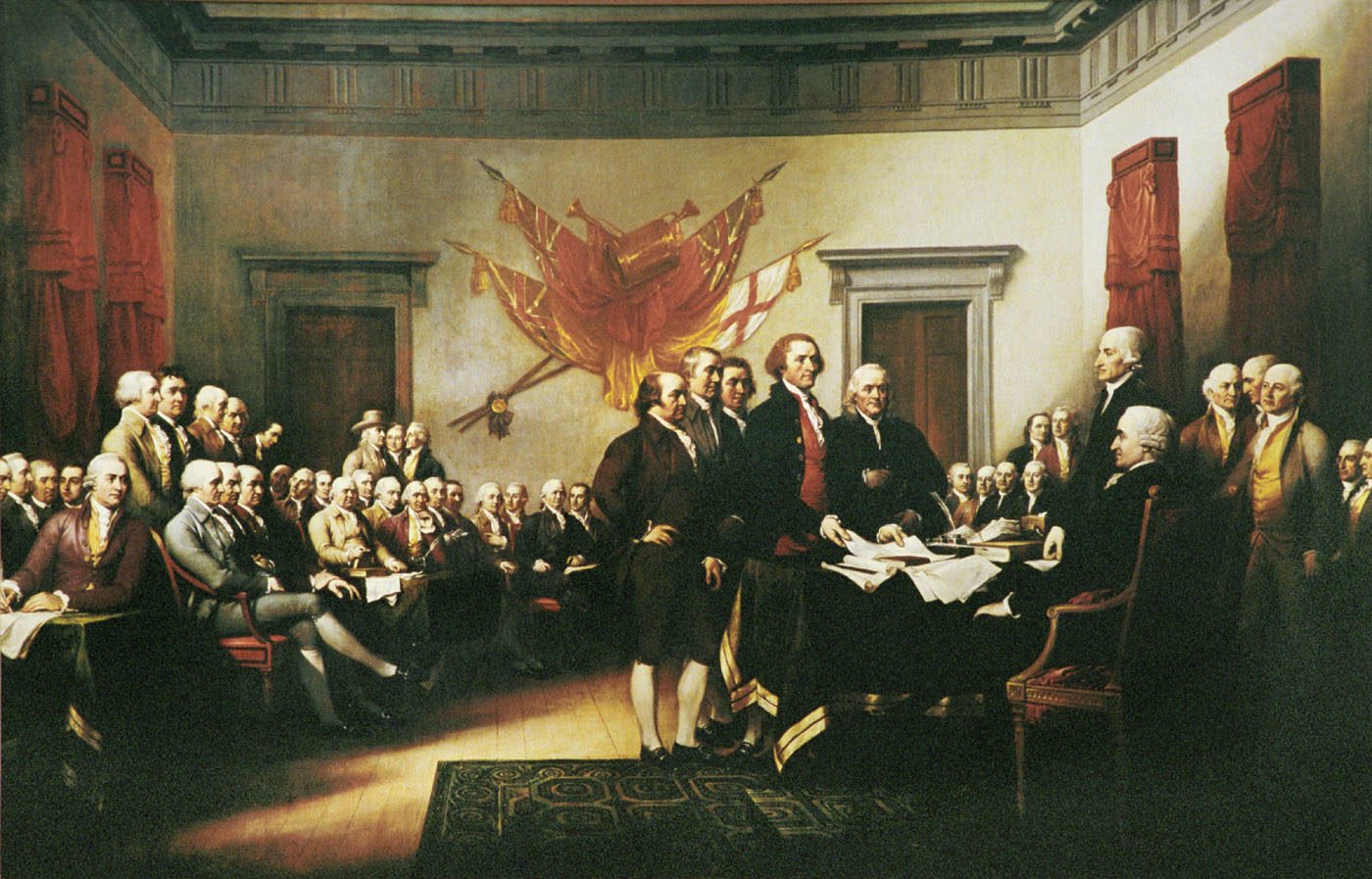 John Trumbull Signing the Declaration of Independence Painting July 4, 1776