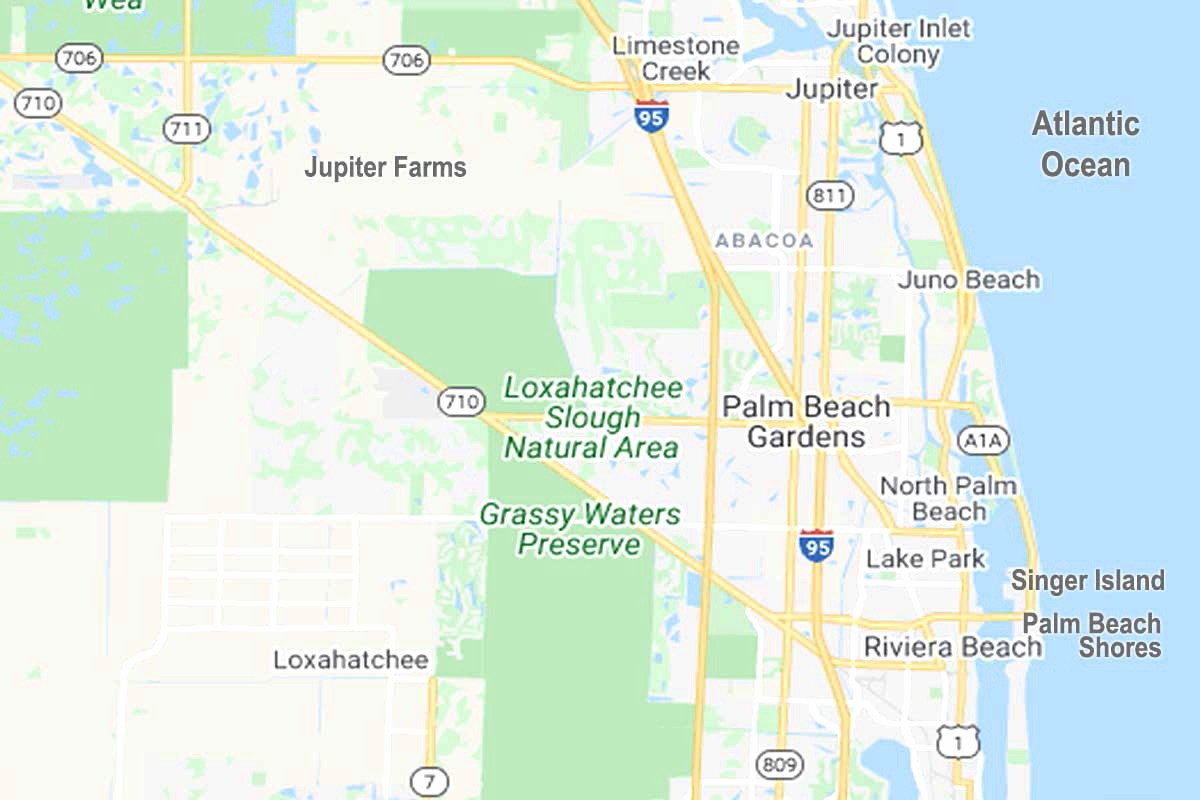 Northern Area of Palm Beach County FL Cities Map FLPalmBeach Martin Group Real Estate Homes For Sale