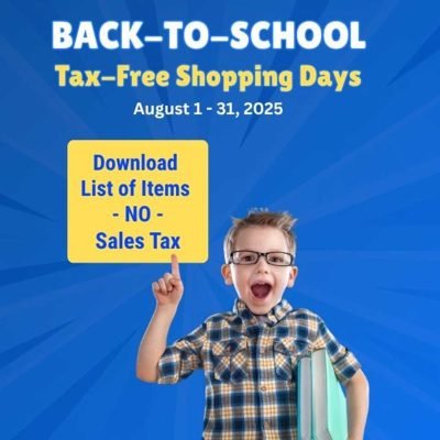 Florida Back to School Tax Free Holiday Download List Image